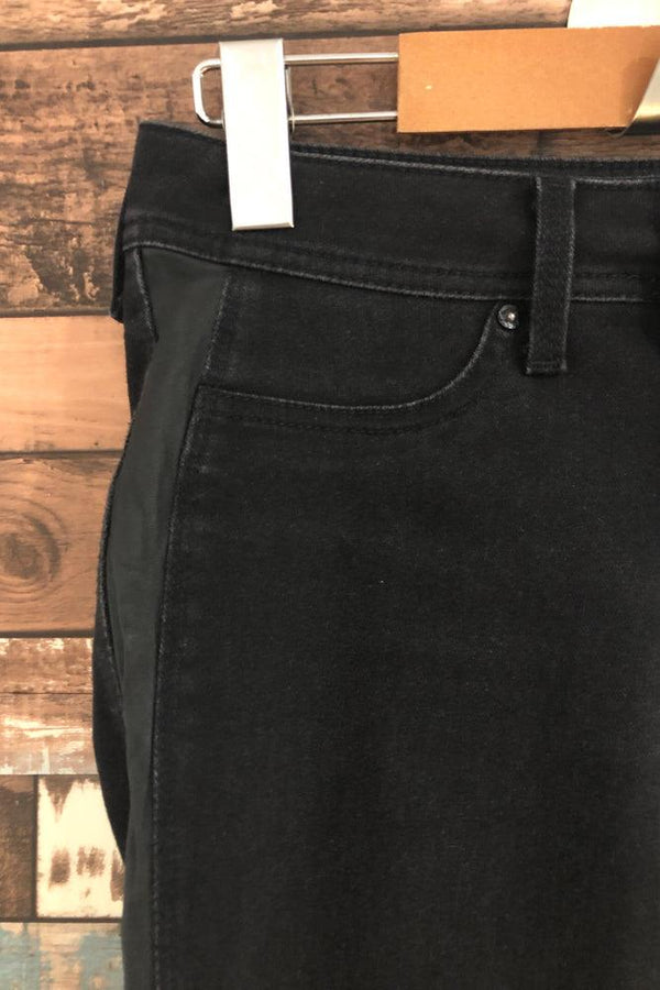 Jeans noir avec bande en cuir (xs) seconde main DL1961