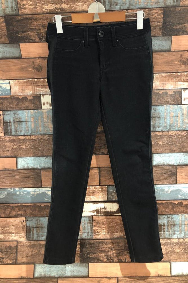 Jeans noir avec bande en cuir (xs) seconde main DL1961