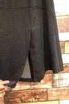 Jupe gris chamoiré avec boucle argent (s) seconde main Tuzzi