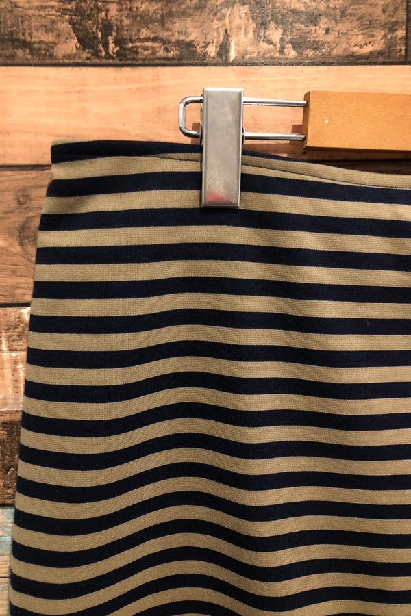 Jupe rayée marine et beige (l) seconde main Tommy Hilfiger