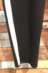 Pantalon 7/8 noir avec bande blanche sur le côté (xs) seconde main Zara