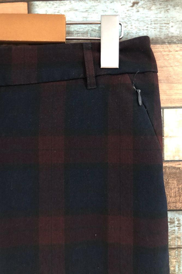 Pantalon à carreaux marine et prune (xs) seconde main Reitmans