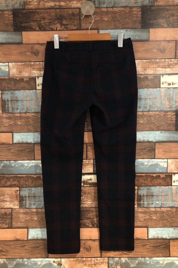 Pantalon à carreaux marine et prune (xs) seconde main Reitmans