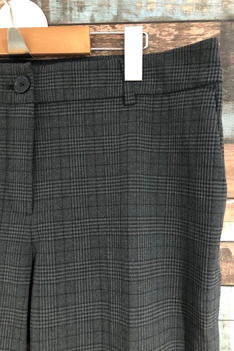 Pantalon gris à carreaux jambe droite (m) seconde main Hilary Radley