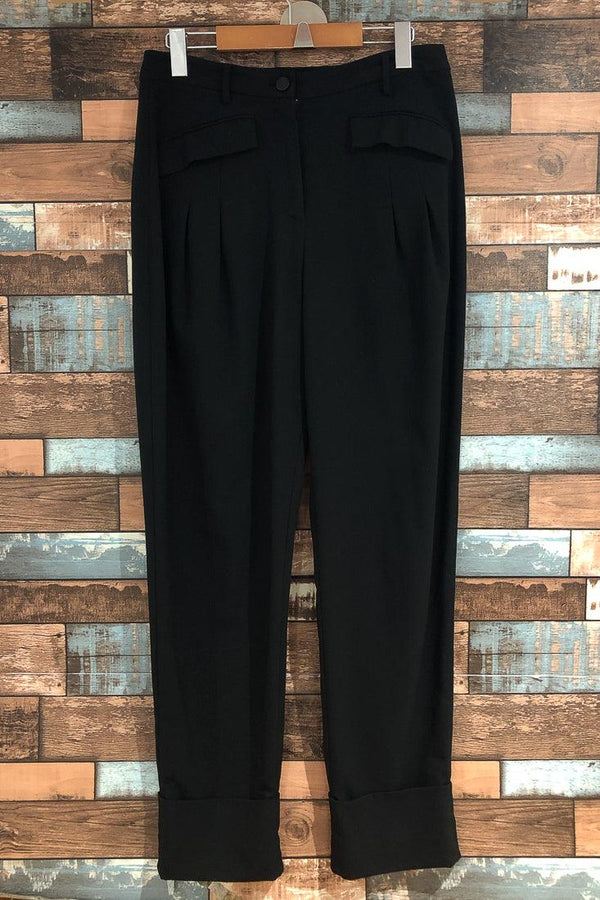 Pantalon noir jambe droite (m) seconde main S'nob de Noblesse