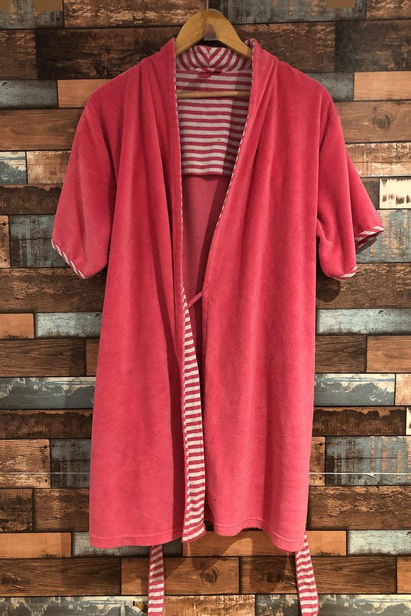 Peignoir rose en ratine (l) seconde main Jasmine Rose