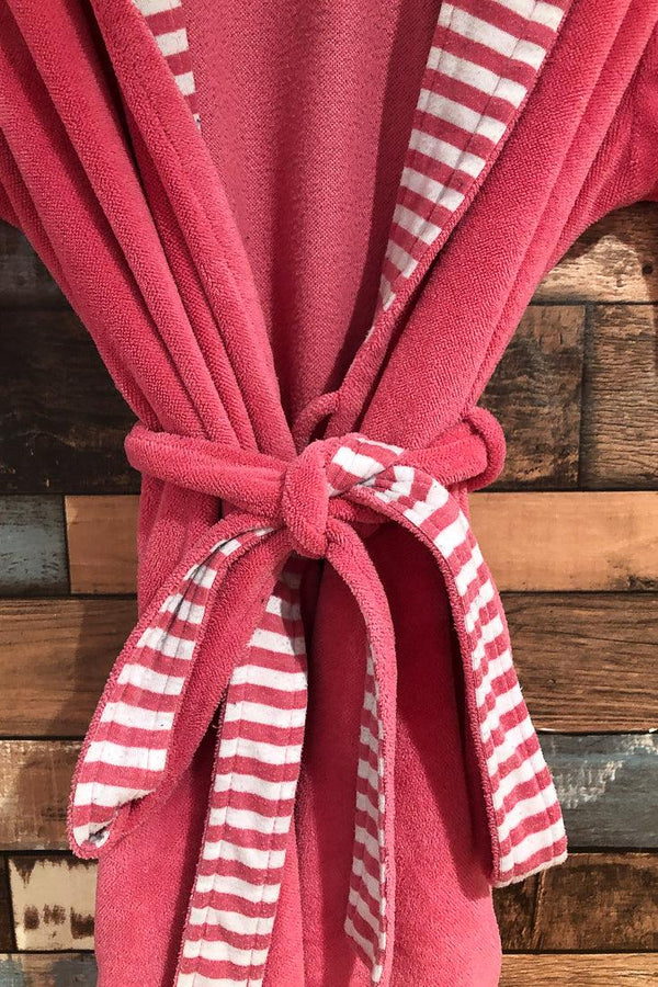 Peignoir rose en ratine (l) seconde main Jasmine Rose