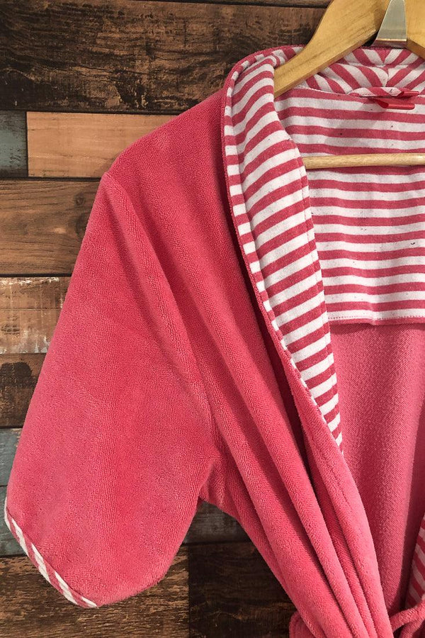 Peignoir rose en ratine (l) seconde main Jasmine Rose