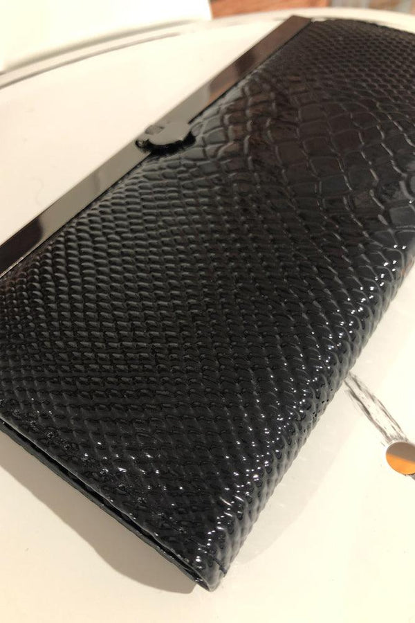 Portefeuille motif crocodile faux cuir vernis seconde main Autres