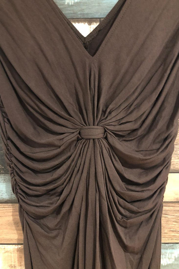 Robe brune avec noeud devant (m) seconde main London Times