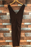 Robe brune avec noeud devant (m) seconde main London Times