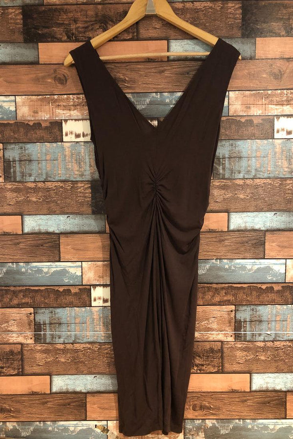 Robe brune avec noeud devant (m) seconde main London Times