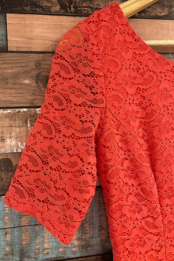 Robe corail en dentelle (xs) seconde main Jessica Simpson