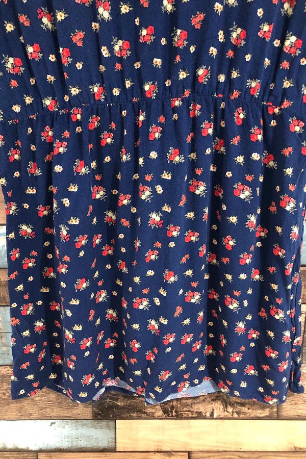 Robe fleurie marine (m) seconde main H&M