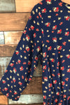 Robe fleurie marine (m) seconde main H&M