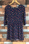 Robe fleurie marine (m) seconde main H&M
