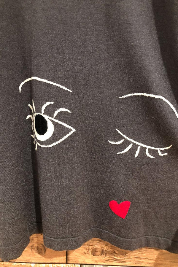 Robe grise avec visage (xl) seconde main Eric Alexandre