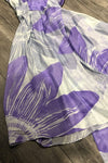 Robe légère cache-coeur mauve fleurie (s) seconde main Nougat London