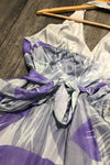 Robe légère cache-coeur mauve fleurie (s) seconde main Nougat London