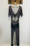 Robe maxi bleue et mauve avec motifs (l) seconde main Fay With Love