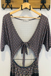 Robe maxi bleue et mauve avec motifs (l) seconde main Fay With Love