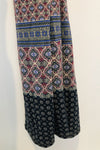 Robe maxi bleue et mauve avec motifs (l) seconde main Fay With Love