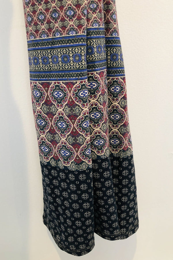 Robe maxi bleue et mauve avec motifs (l) seconde main Fay With Love