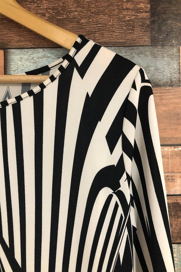 Robe rayée noire et blanche (m) seconde main River Island