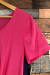 Robe rose avec bandes marine (m) seconde main DKNY