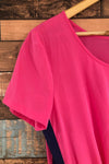 Robe rose avec bandes marine (m) seconde main DKNY