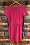 Robe rose avec bandes marine (m) seconde main DKNY