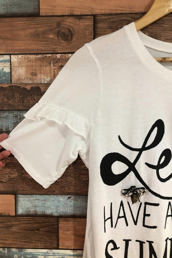 T-shirt blanc ''Let's Have a Great Summer'' (m) seconde main Autres