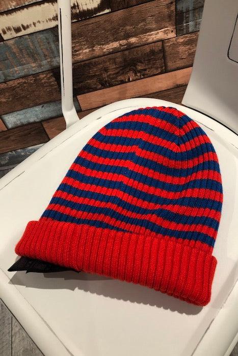 Tuque rouge et bleue seconde main Orage
