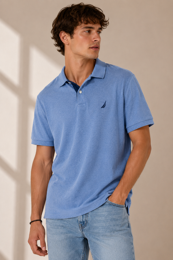 Polo bleu pâle seconde main - Nautica- La Penderie du Paradis