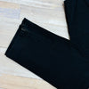 Black straight leg pants with zip(s)