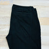 Black straight leg pants with zip(s)