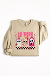 ''Be Mine'' crewneck sweater