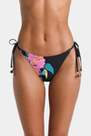Bas de maillot de bain noir fleuri* seconde main - Sunshine 79- La Penderie du Paradis