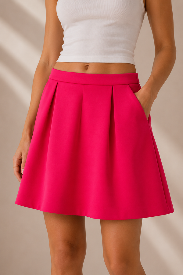 Jupe patineuse fuchsia seconde main - RW&CO.- La Penderie du Paradis