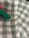 Green plaid tie-up shirt (m)