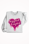 ''Stupid Cupid'' crewneck sweater