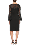 Robe de soirée noire à manches en dentelle* seconde main - Alex Evenings- La Penderie du Paradis