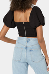 Haut corset noir à manches bouffantes* seconde main - ASTR the Label- La Penderie du Paradis