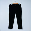 Black straight leg pants with zip(s)