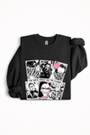 Chandail crewneck cartes films d'horreur -- La Penderie du Paradis ?