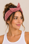 Bandeau à cheveux rose à torsader seconde main - Gibou- La Penderie du Paradis