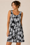 Robe marine fleurie (m) seconde main - mandee- La Penderie du Paradis