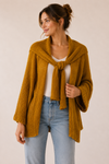Cardigan en tricot ouvert safran* seconde main - Lucie Bournival- La Penderie du Paradis