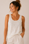 Camisole crème à paillettes seconde main - Proportion Petite / Conrad C- La Penderie du Paradis