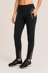 Pantalon noir à jambe étroite doublé en polar seconde main - Lolë- La Penderie du Paradis